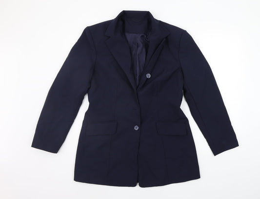 Womens UK Size 14 Preworn Regular Blue Suit Jacket