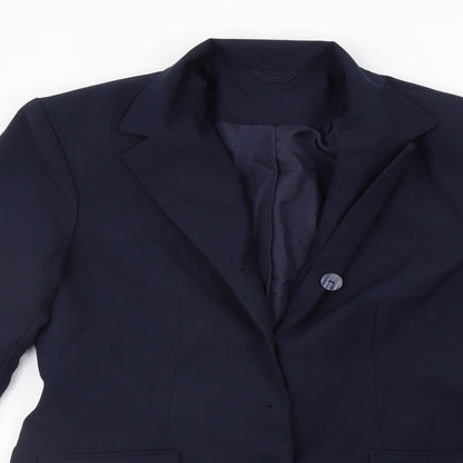 Womens UK Size 14 Preworn Regular Blue Suit Jacket