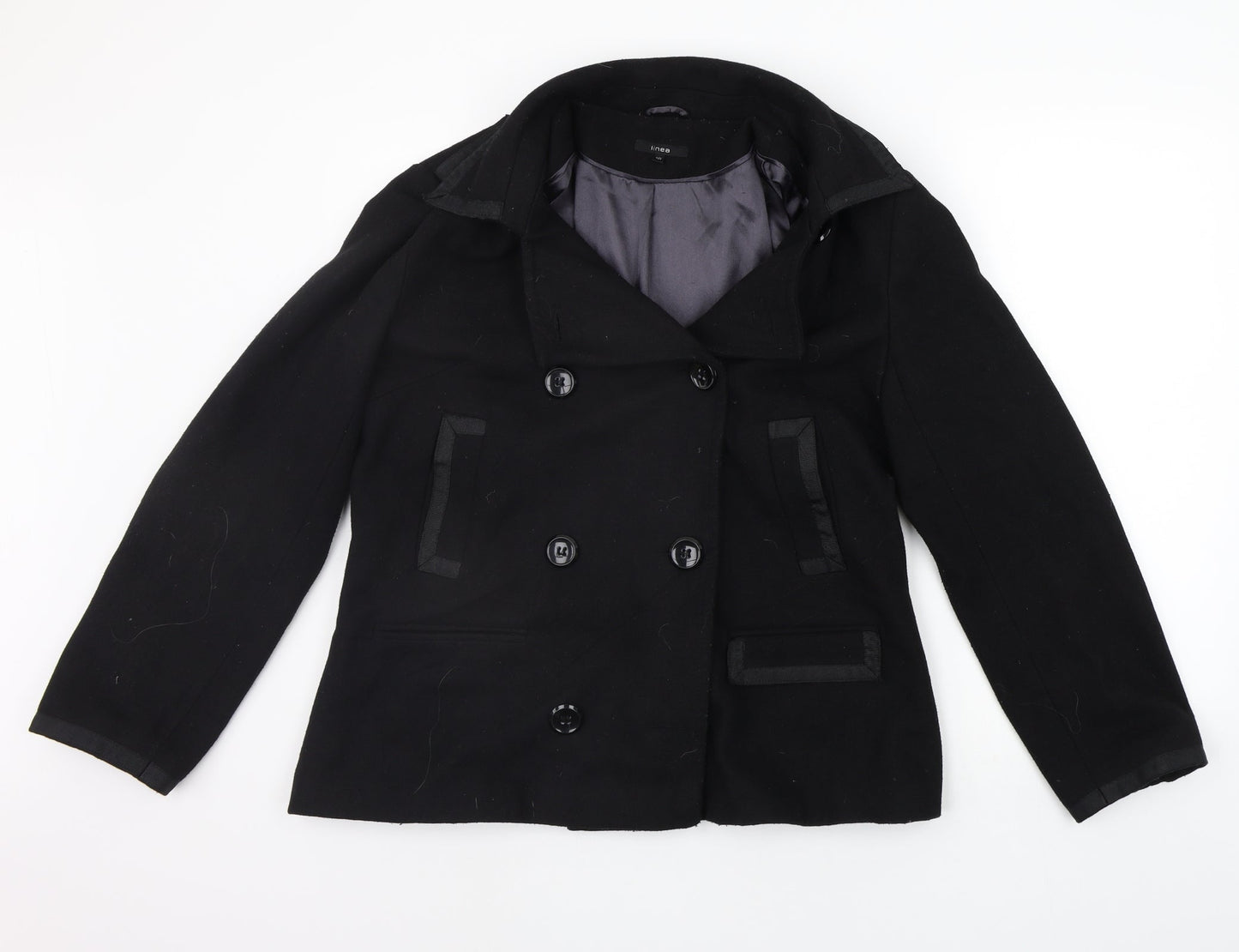 Linea Womens Black   Jacket Coat Size 16