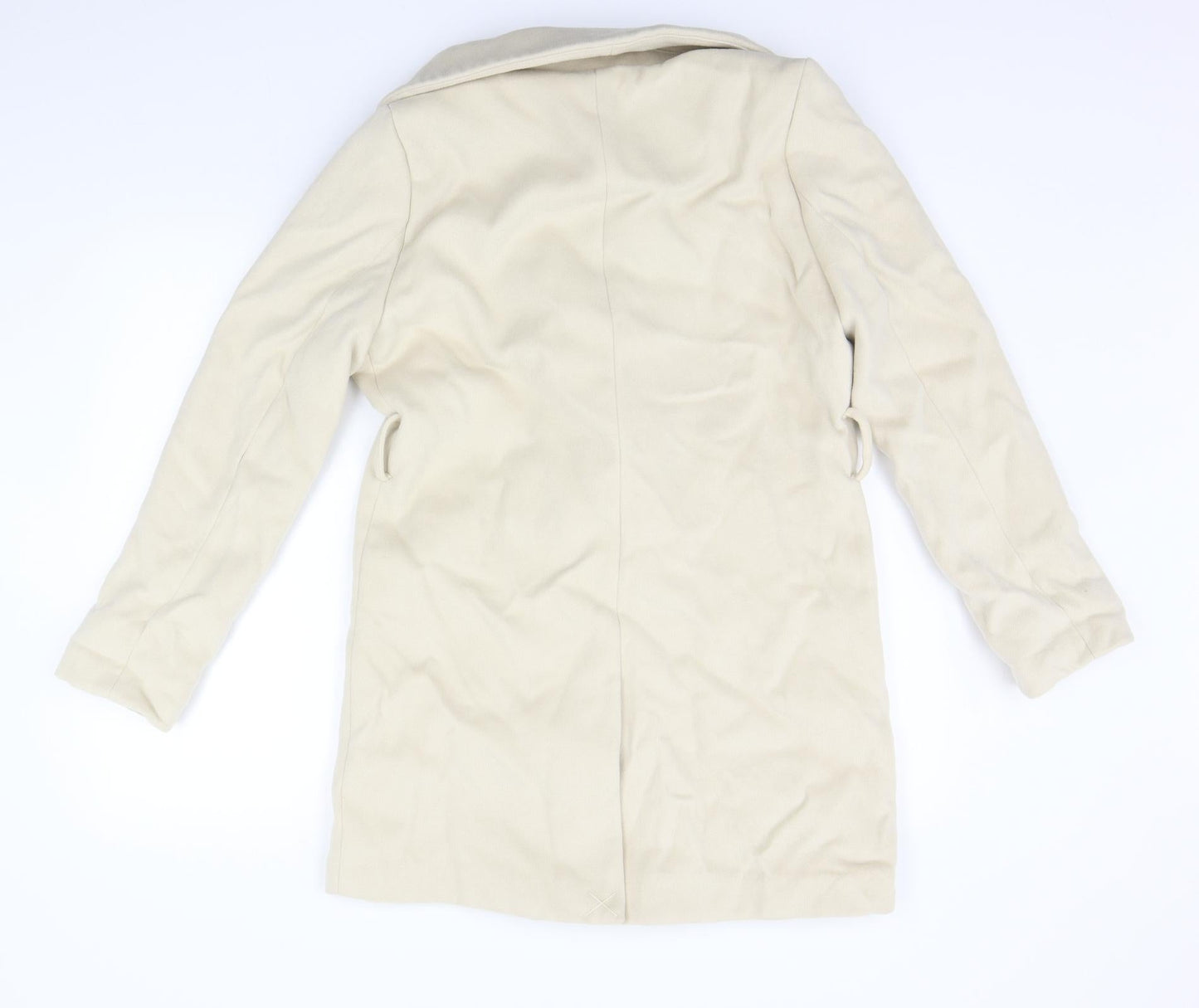 H&M Womens Beige Houndstooth  Jacket Coat Size 10