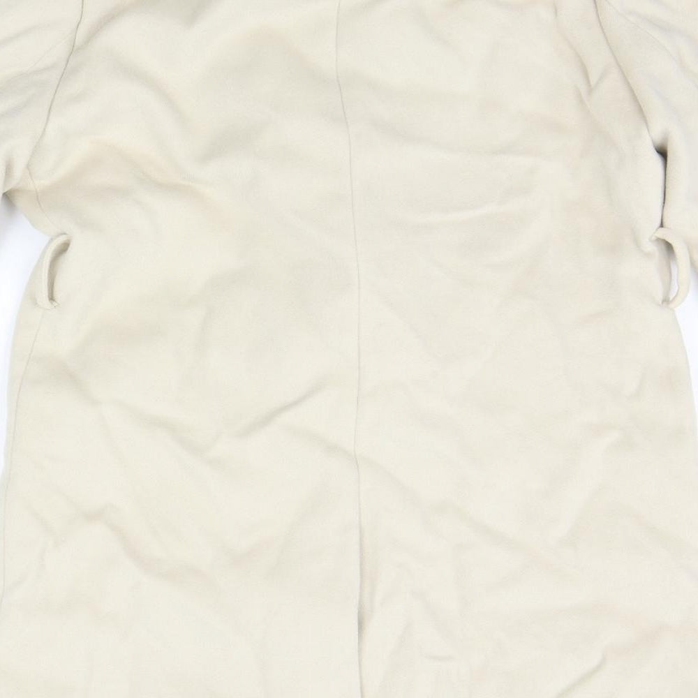 H&M Womens Beige Houndstooth  Jacket Coat Size 10