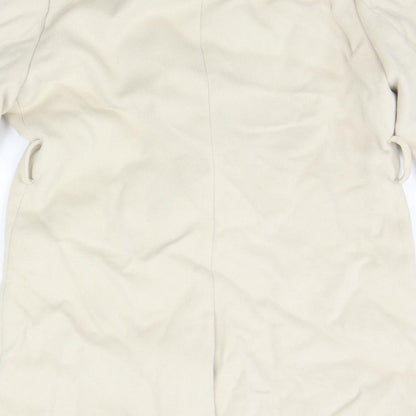 H&M Womens Beige Houndstooth  Jacket Coat Size 10