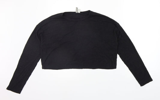 Womens UK Size 12 ASOS Black Basic T-Shirt