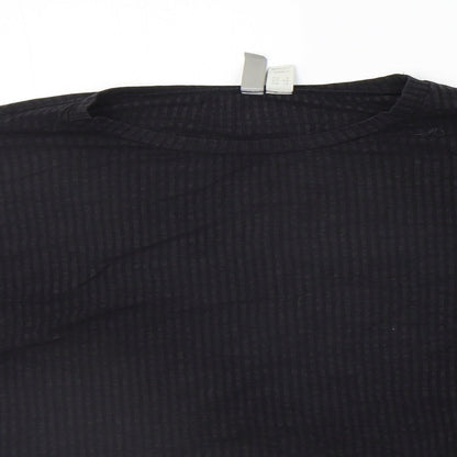 Womens UK Size 12 ASOS Black Basic T-Shirt