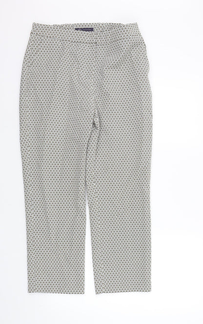 Womens UK Size 14 Marks and Spencer Regular Fit  White Trousers