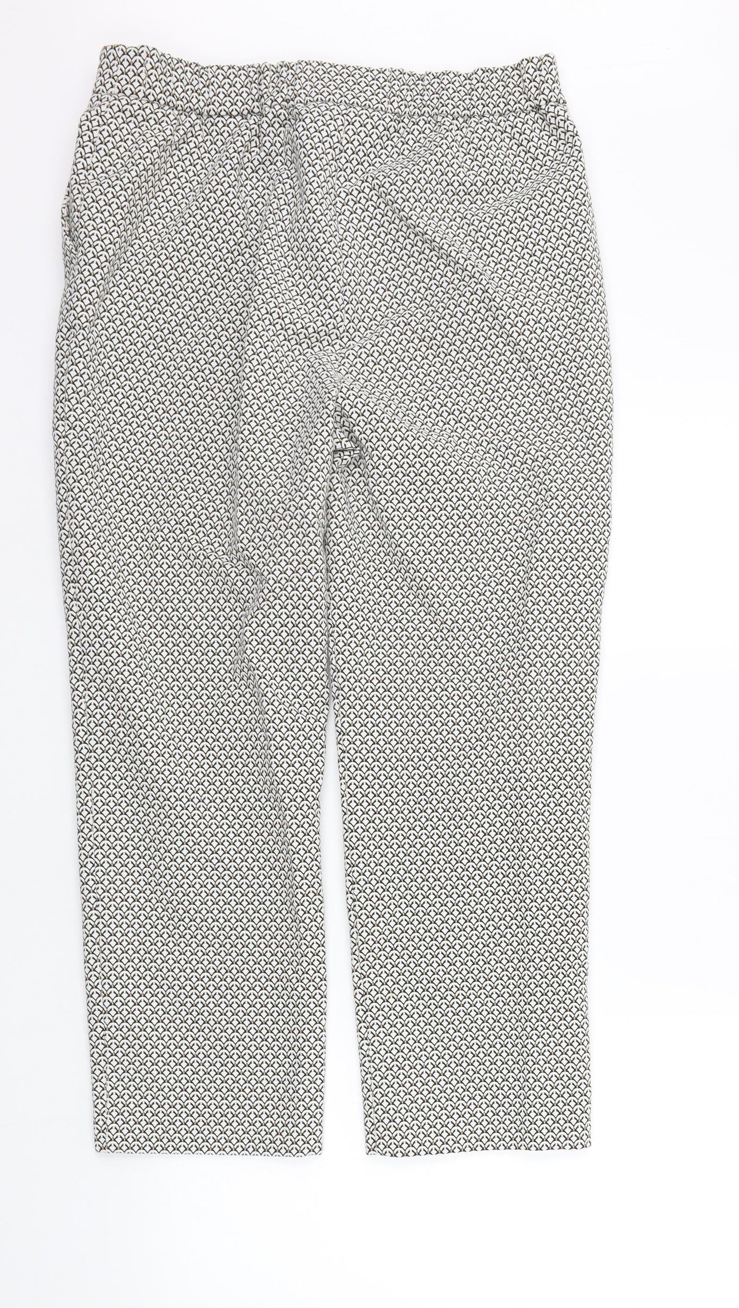Womens UK Size 14 Marks and Spencer Regular Fit  White Trousers