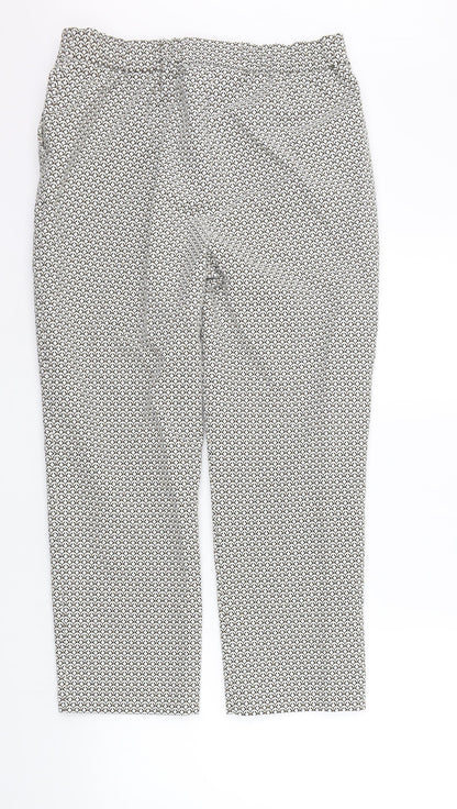 Womens UK Size 14 Marks and Spencer Regular Fit  White Trousers
