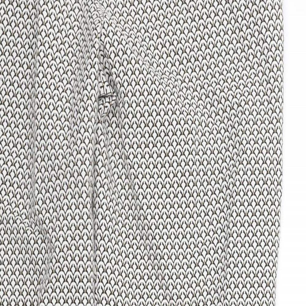 Womens UK Size 14 Marks and Spencer Regular Fit  White Trousers