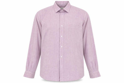 Mens UK Size 15.5 BHS Purple  Button-Up Long Sleeve Casual Shirt