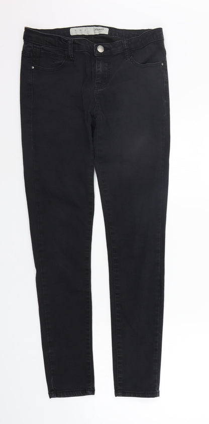 Womens UK Size 10 deniem co Regular Fit  Black Trousers