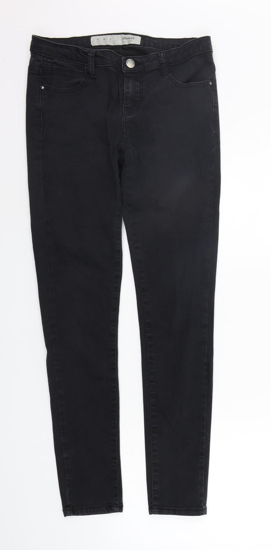 Womens UK Size 10 deniem co Regular Fit  Black Trousers