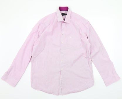 Seidensticker Mens Pink    Button-Up Size 16