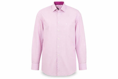 Mens UK Size 16 Seidensticker Pink  Button-Up Long Sleeve Casual Shirt