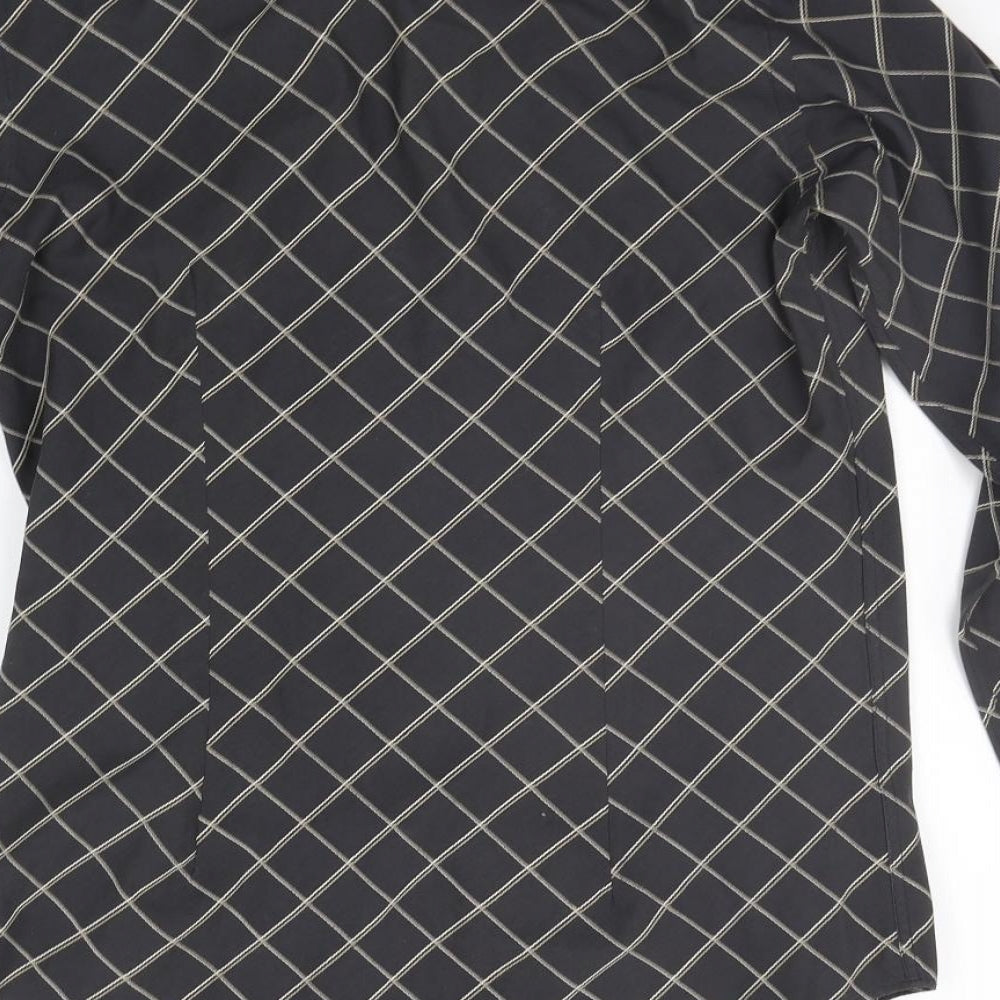 Topman Mens Black Geometric   Button-Up Size M
