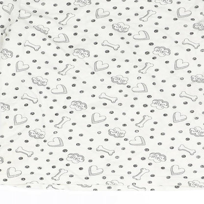 George Boys White Geometric  Basic T-Shirt Size 6-7 Years