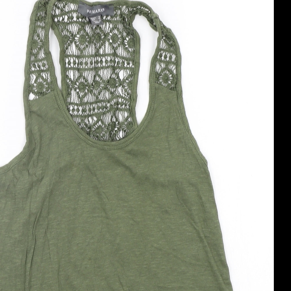 Primark Womens Green   Basic Tank Size 6