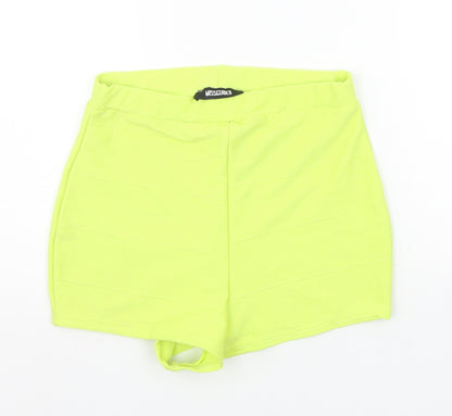 Missguided Womens Yellow   Sweat Shorts Size 10