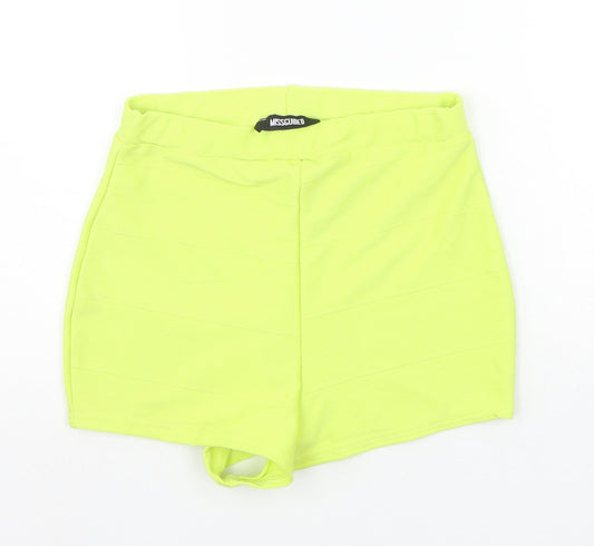 Missguided Womens Yellow   Sweat Shorts Size 10