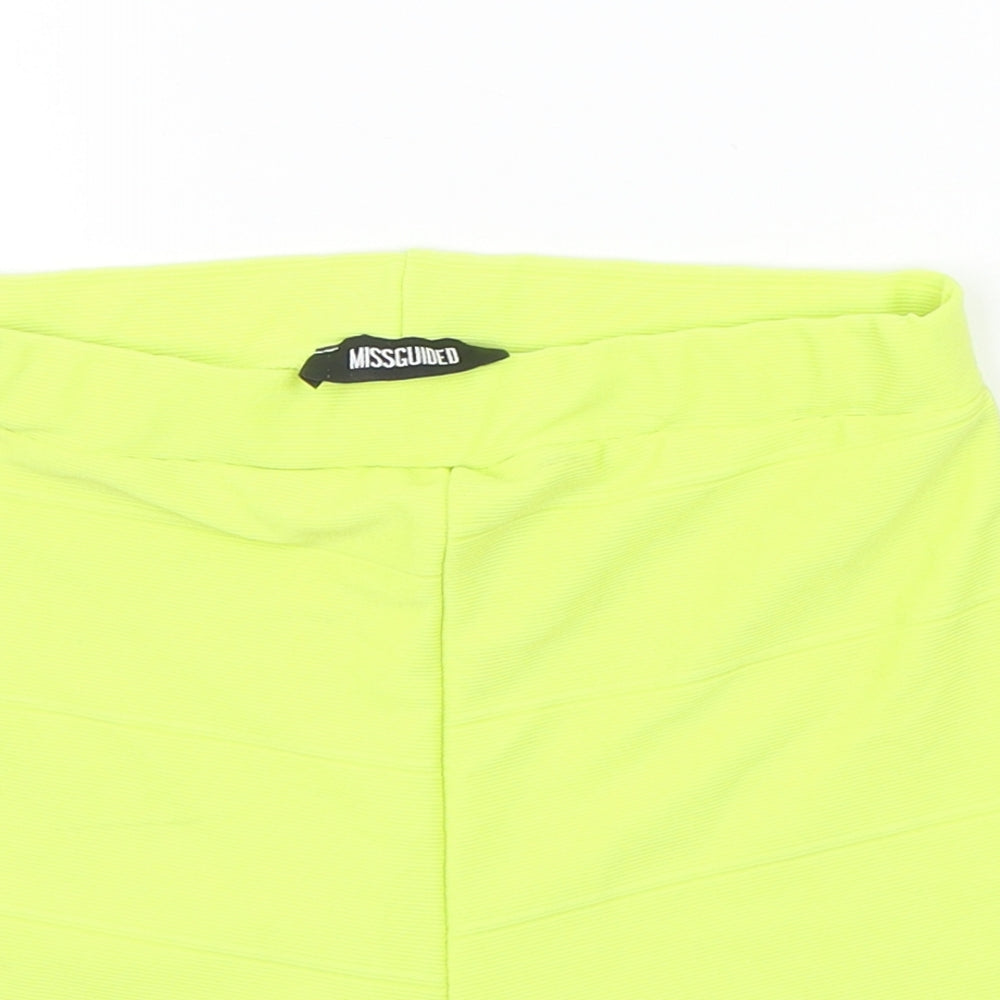 Missguided Womens Yellow   Sweat Shorts Size 10