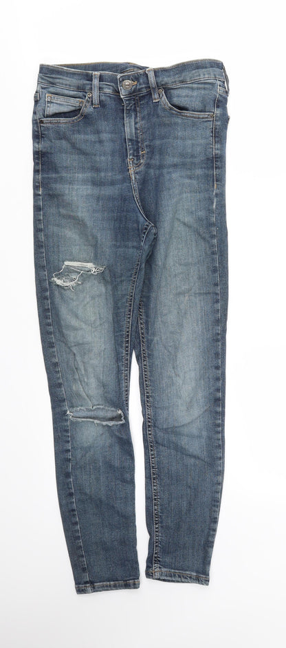 Topshop Womens Blue   Skinny Jeans Size 28 in L30 in