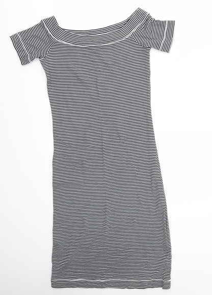 H&M Womens Multicoloured Striped  A-Line  Size S