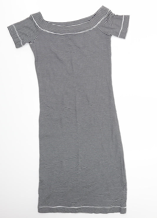 H&M Womens Multicoloured Striped  A-Line  Size S