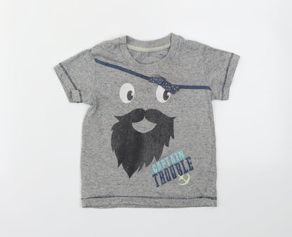 Matalan Boys Grey   Basic T-Shirt Size 12-18 Months