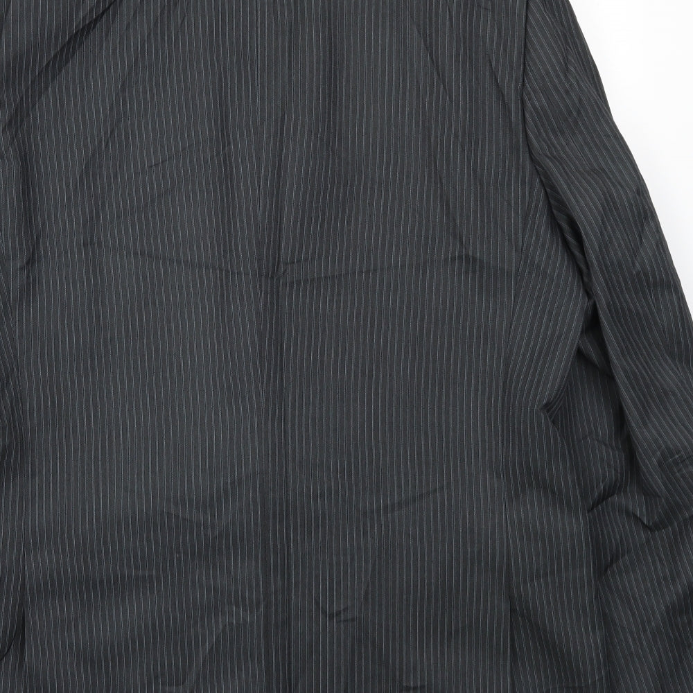 Aspen & Court Mens Grey Striped  Jacket Blazer Size 44