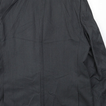 Aspen & Court Mens Grey Striped  Jacket Blazer Size 44