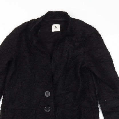 TU Womens Black   Jacket Coat Size 8