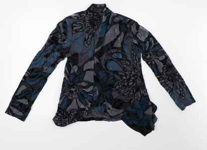 George Womens Blue Geometric  Cardigan Jumper Size 14