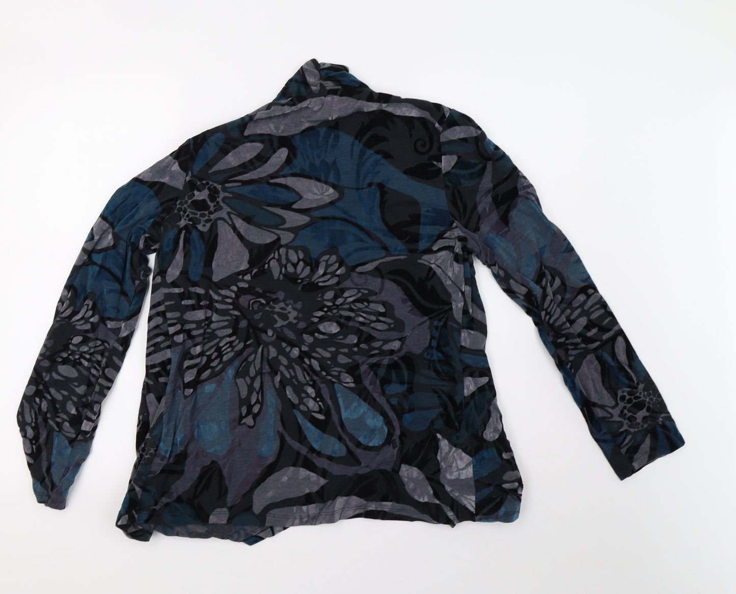 George Womens Blue Geometric  Cardigan Jumper Size 14