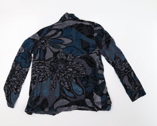 George Womens Blue Geometric  Cardigan Jumper Size 14