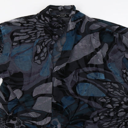 George Womens Blue Geometric  Cardigan Jumper Size 14