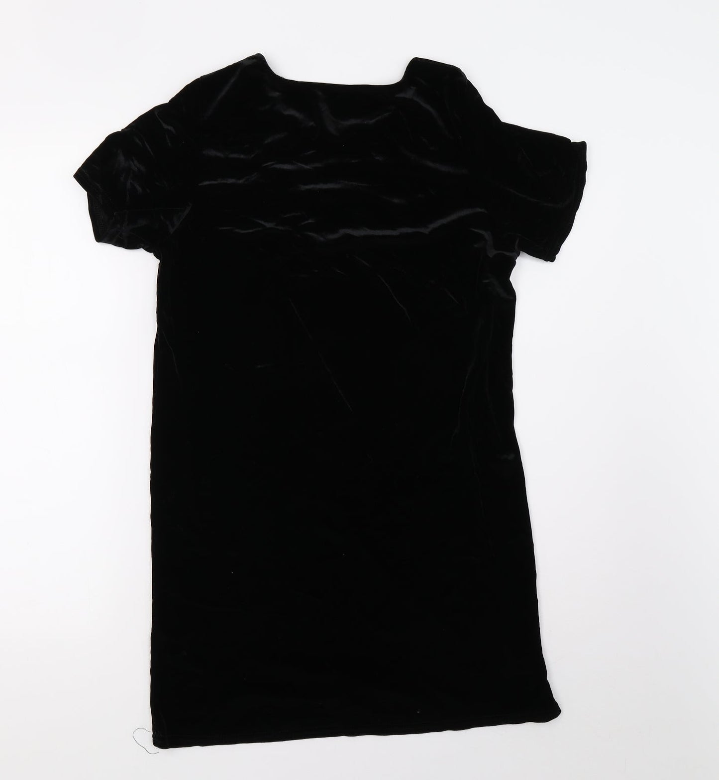 Preworn Womens Black  Velvet A-Line  Size S