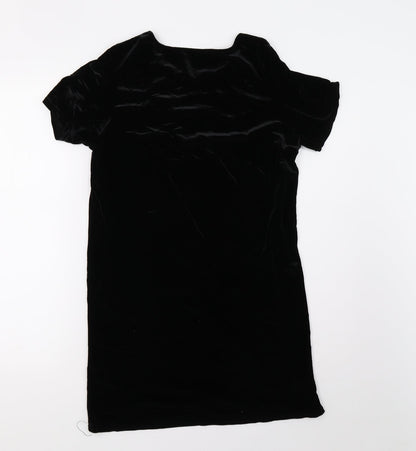 Preworn Womens Black  Velvet A-Line  Size S