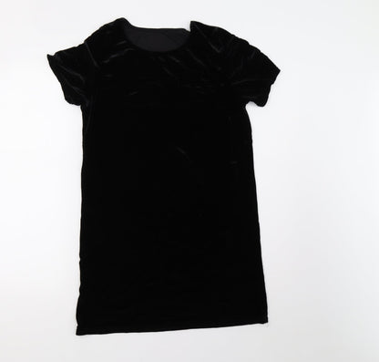 Preworn Womens Black  Velvet A-Line  Size S
