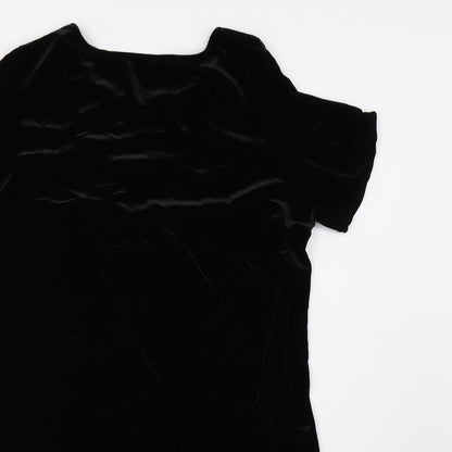 Preworn Womens Black  Velvet A-Line  Size S