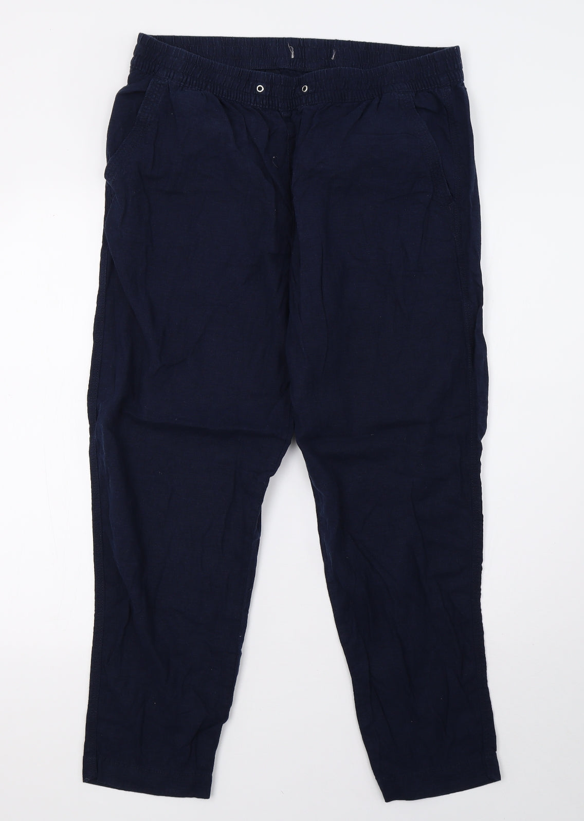 Womens UK Size 14 Preworn Regular Fit  Blue Trousers