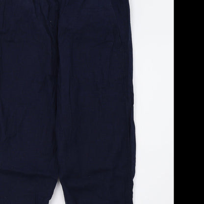 Womens UK Size 14 Preworn Regular Fit  Blue Trousers