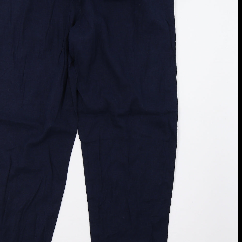 Womens UK Size 14 Preworn Regular Fit  Blue Trousers