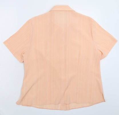 Womens UK Size 16 Fosby Pink Basic Button-Up