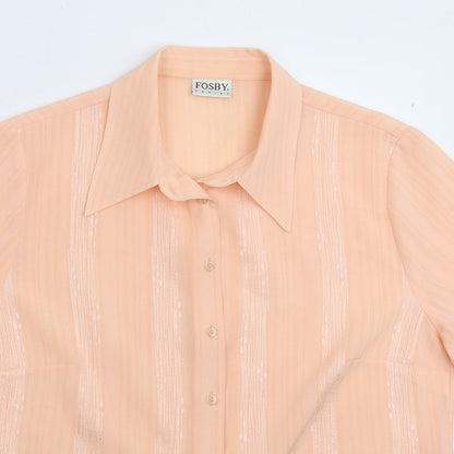 Womens UK Size 16 Fosby Pink Basic Button-Up