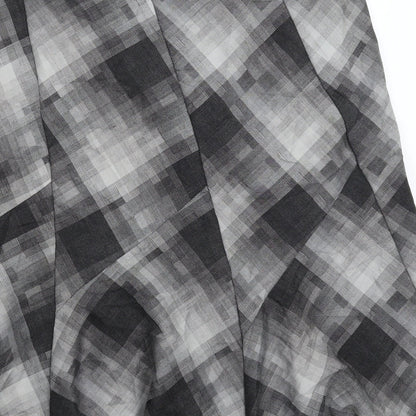 Marks and Spencer Womens Grey Geometric  Flare Skirt Size 10