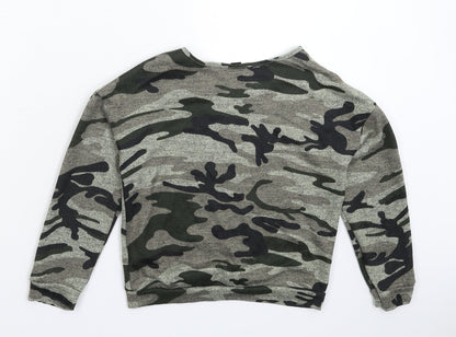 New Look Girls Multicoloured Camouflage  Pullover Jumper Size 10-11 Years