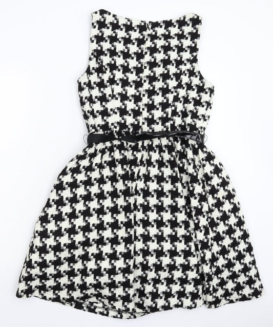 Untold Womens Multicoloured Houndstooth  Fit & Flare  Size 12