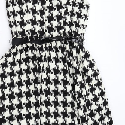 Untold Womens Multicoloured Houndstooth  Fit & Flare  Size 12