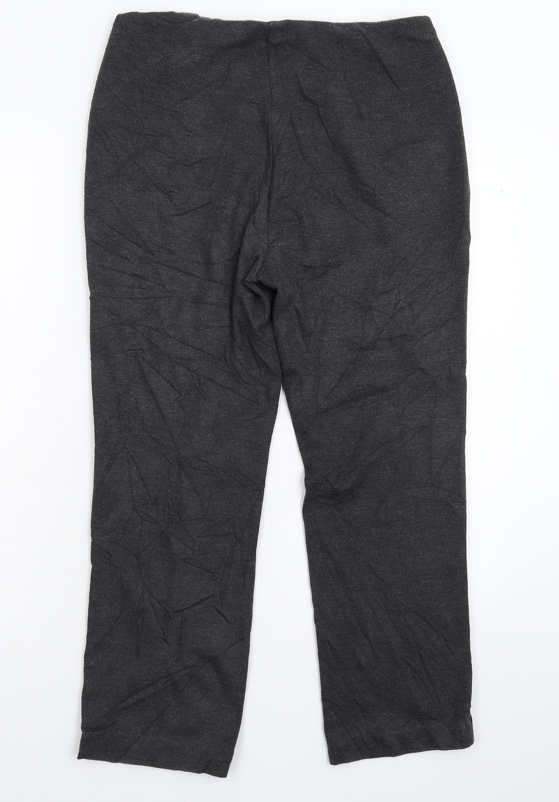 Womens UK Size 12 Marks and Spencer Slim Fit Carrot Grey Trousers