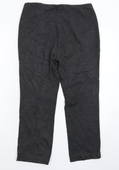 Womens UK Size 12 Marks and Spencer Slim Fit Carrot Grey Trousers