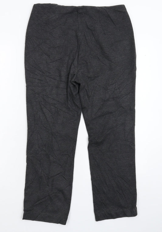 Womens UK Size 12 Marks and Spencer Slim Fit Carrot Grey Trousers